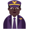 Man Pilot- Dark Skin Tone emoji on Microsoft